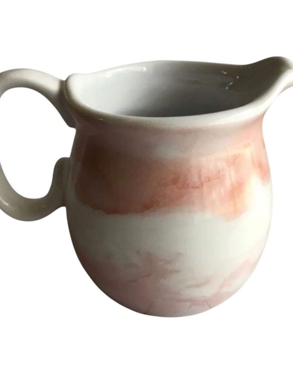 Home Brunch 10oz Stoneware Syrup Pitcher Pink Marble NWT Rustic Farmhouse